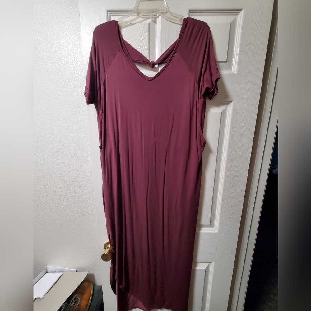 Latched Mama Burgundy Dolman Dress